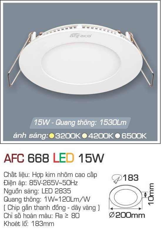 Đèn AFC 668 15W - 1 chế độ