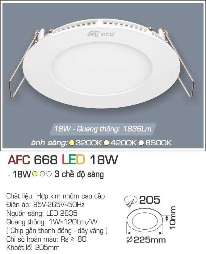 Đèn AFC 668 LED 12W - 3 chế độ