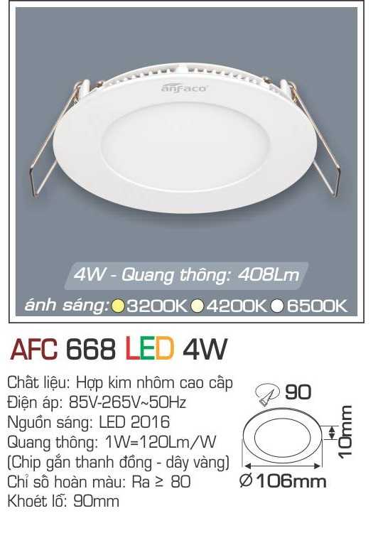 Đèn AFC 668 LED 4W - 1 chế độ