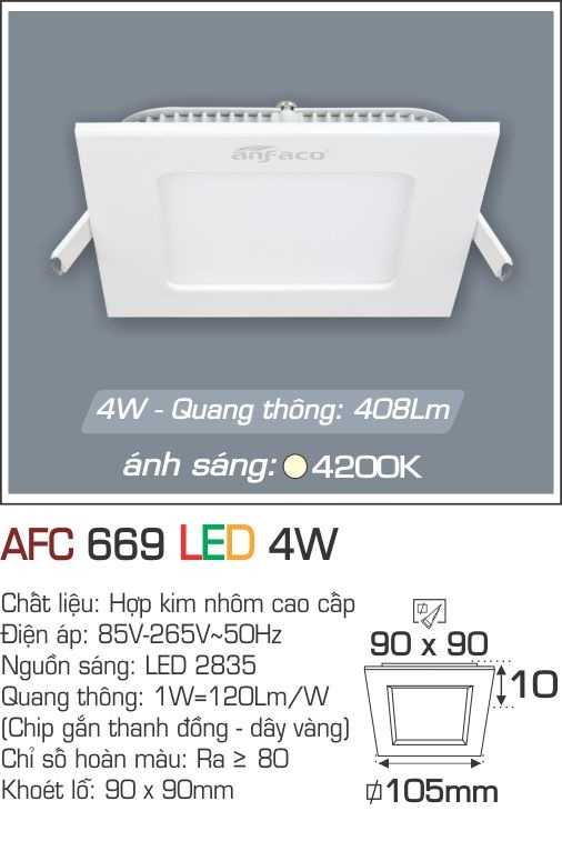 Đèn AFC 669 LED 4W