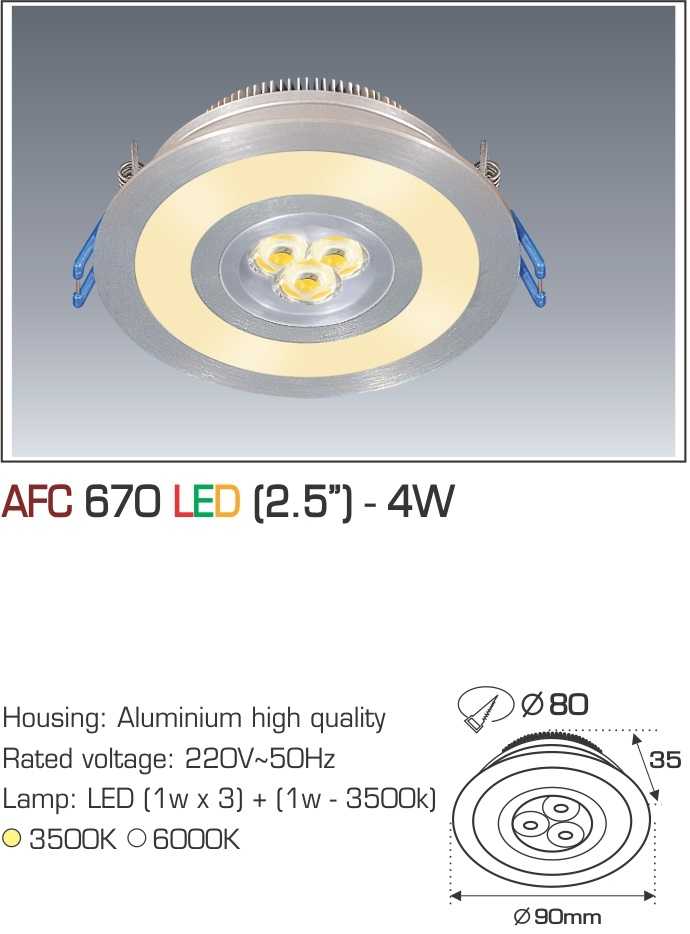 ĐÈN AFC 670 LED 4W