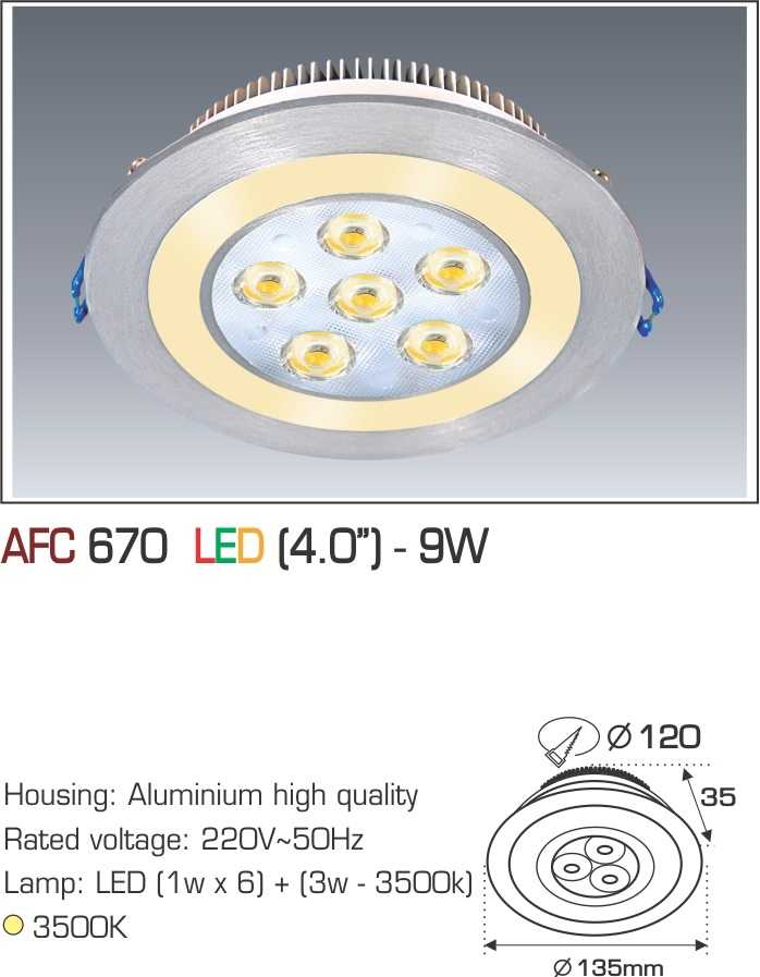 ĐÈN AFC 670 LED 9W