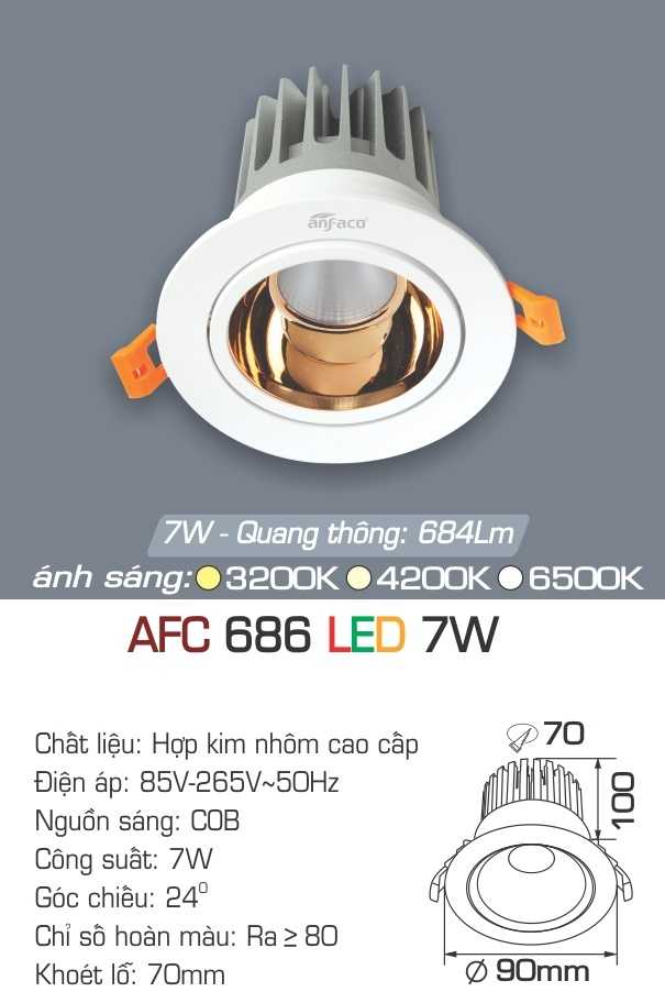 ĐÈN AFC 686 LED 7W