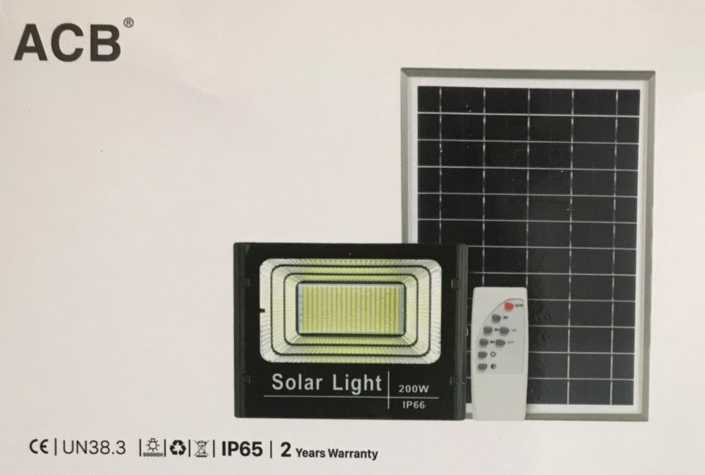Đèn pha led 200w năng lượng mặt trời ACB (Mã sản phẩm: PNL 200W)