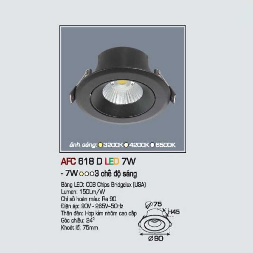 Đèn downlight led 3 chế độ AFC 618D 7W 3C