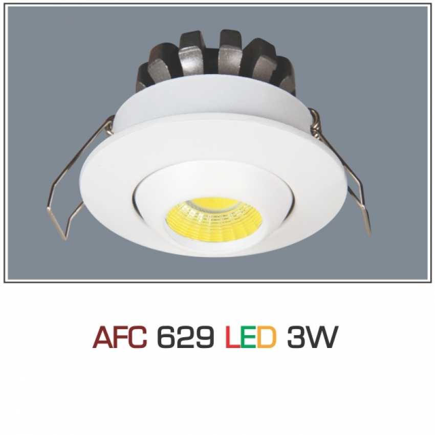 Đèn downlight led 1 chế độ afc 629 3w 1c
