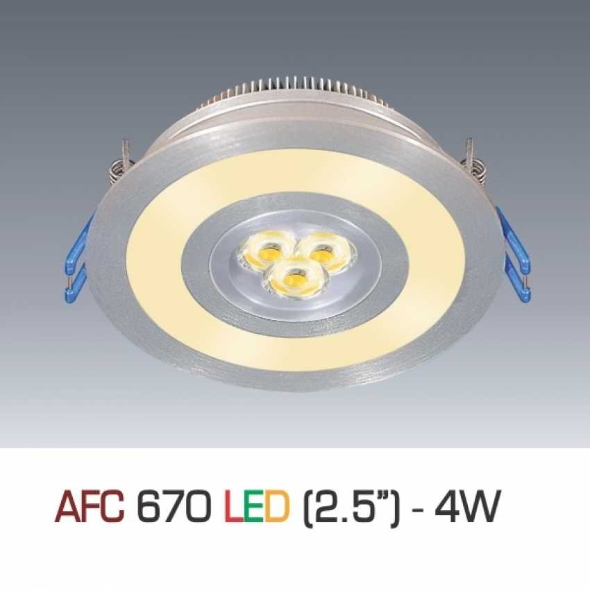 Đèn downlight led 1 chế độ afc 670 4w