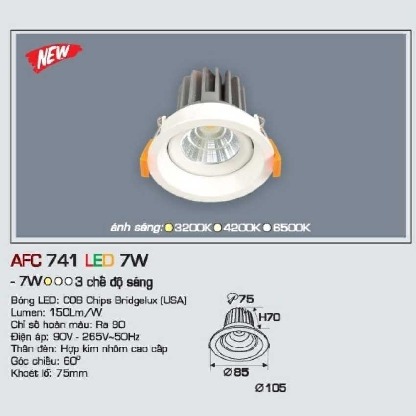 Đèn downlight led 3 chế độ AFC 741 7W 3C