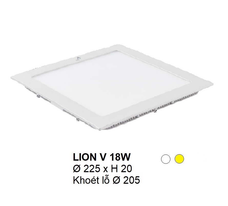 Đèn âm trần vuông 18w