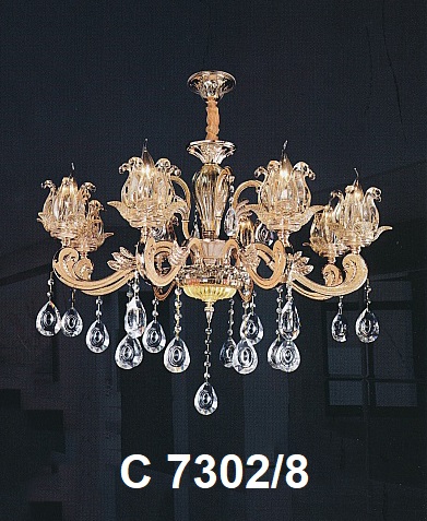 Đèn chùm pha lê nến c 7302/8