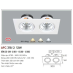 Đèn downlight led 1 chế độ AFC 318/2 12W