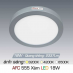 Đèn led nổi cao cấp 1 chế độ AFC 555 XÁM 18W 1C