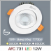 Đèn downlight led 1 chế độ AFC 731 12W 1C