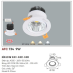 Đèn downlight led 1 chế độ AFC 734 9W 1C