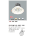 Đèn downlight led 1 chế độ AFC 741 10W 1C