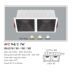 Đèn downlight led 1 chế độ AFC 748/2 7Wx2