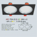 Đèn downlight led 3 chế độ AFC 754/2 ĐEN 9Wx2 3C