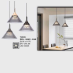 Đèn thả LED trang trí THD 25 ĐEN - VÀNG - XÁM