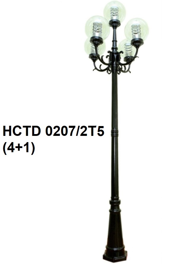 Đèn trụ sân vườn cao hctd 0207/2t5(4+1)