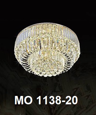 Áp trần pha lê Led tròn mo 1138-20